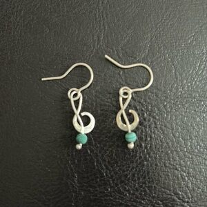 Sterling Musical Earrings